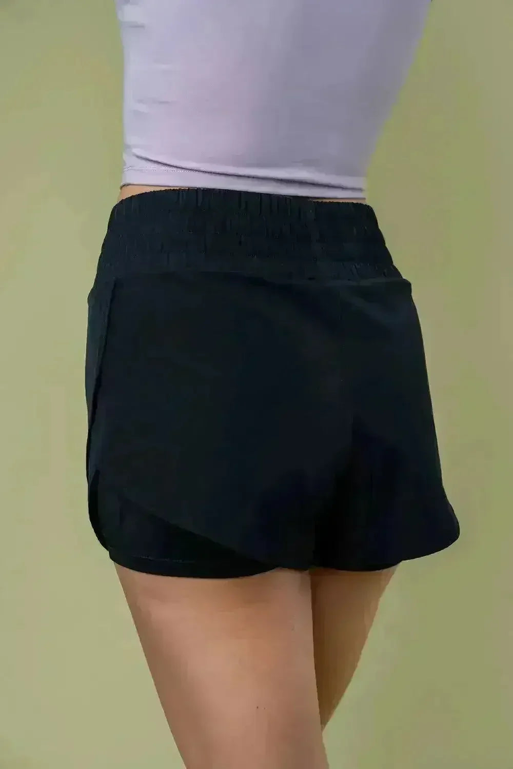 High Waisted Knit Shorts - Built-In Liner & Pockets | Femstylo