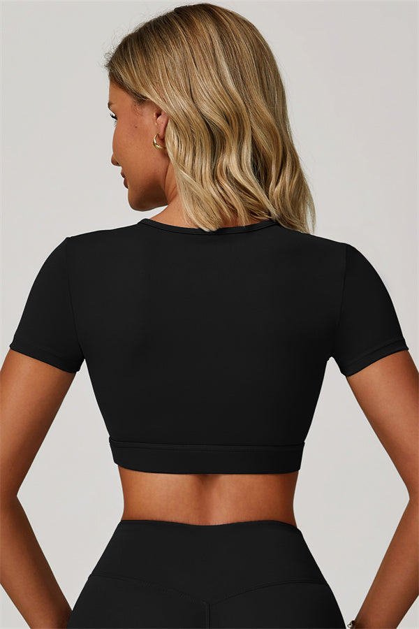 The Lavish Cut-out Crop Top Leggings 2-Piece Set