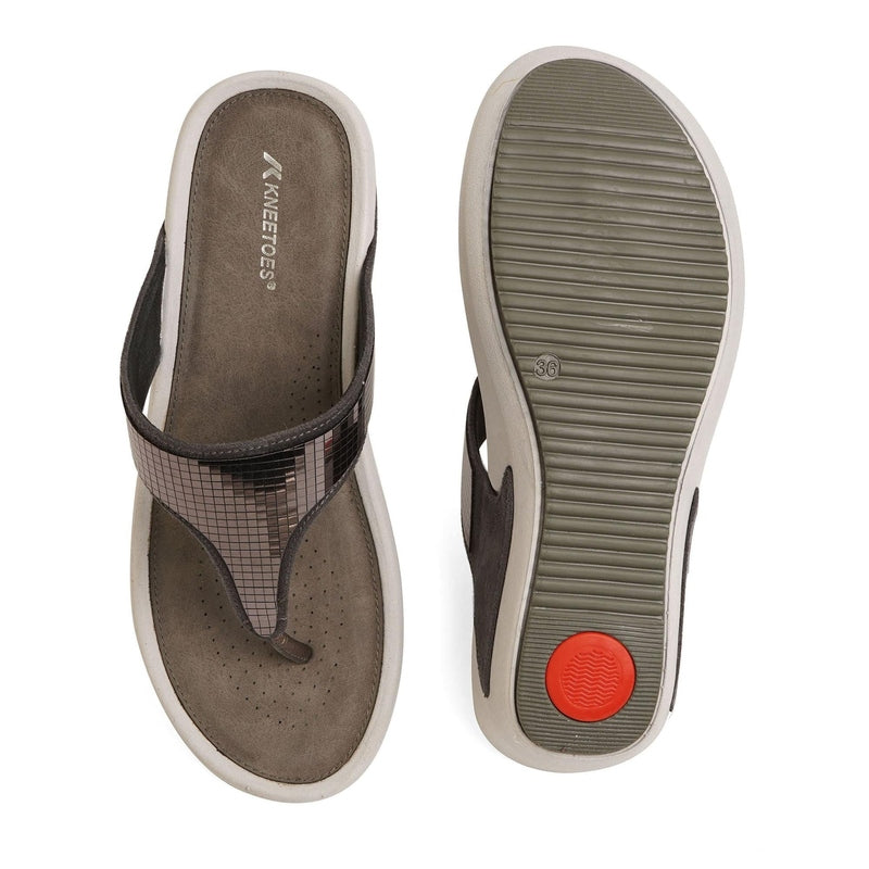 Paloma- Grey Thong Slip-Ons