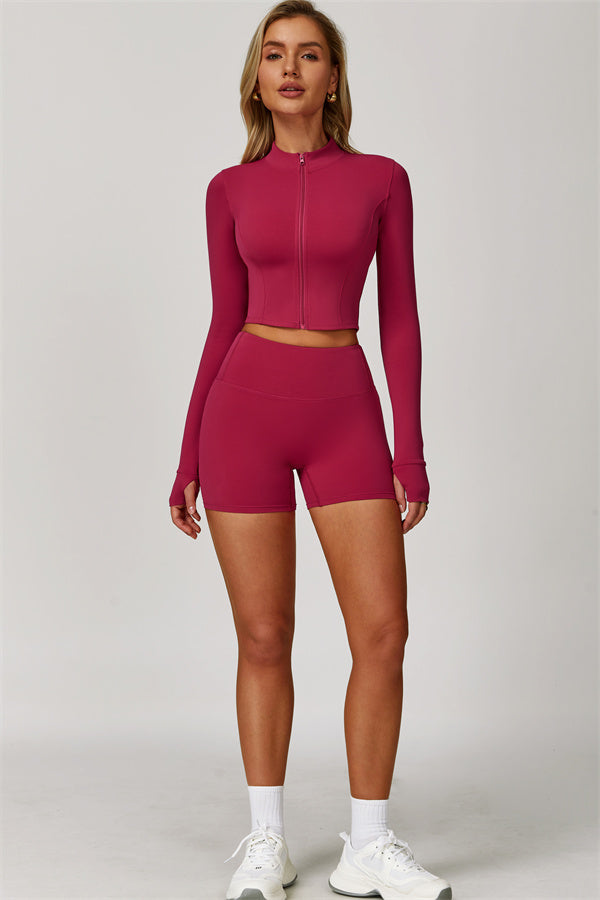 The Eloise Jacket Sports Bra Shorts 3-Piece Set