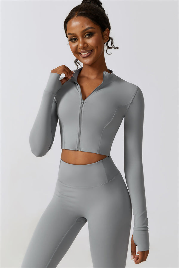 Juno Star Jacket Sports Bra Leggings 3-Piece Set
