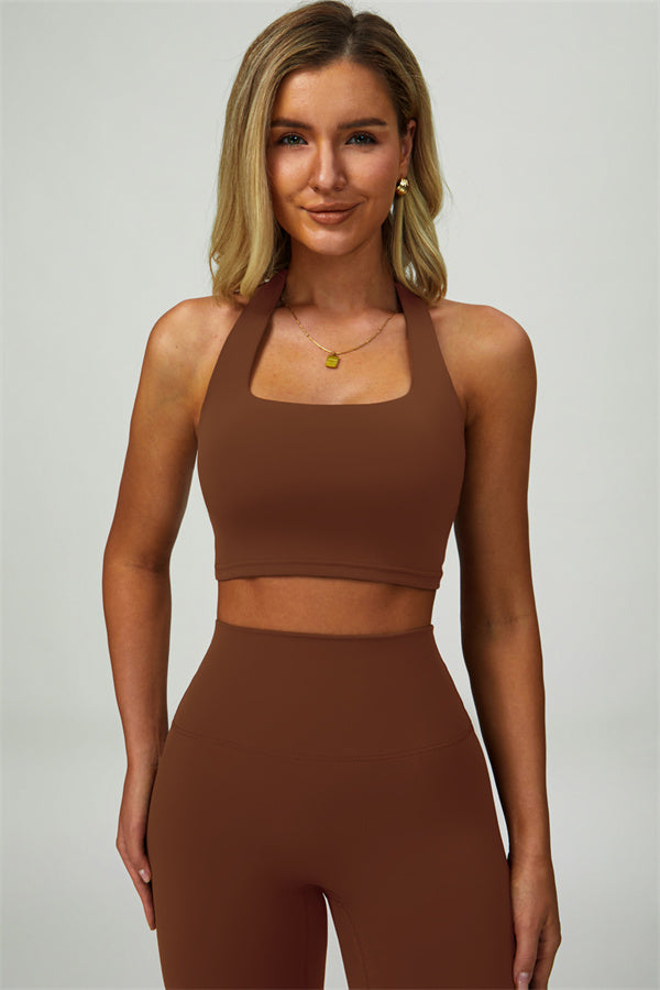 The Seraphine Halter Crop Top Leggings 2-Piece Set