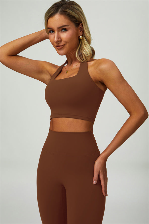The Seraphine Halter Crop Top Leggings 2-Piece Set