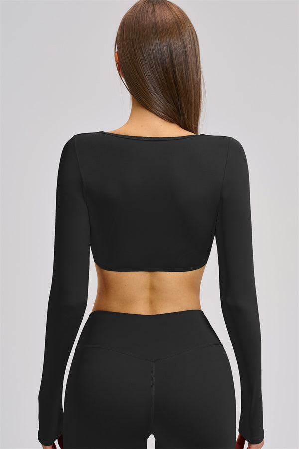 The Zestful Long Sleeve Crop Top