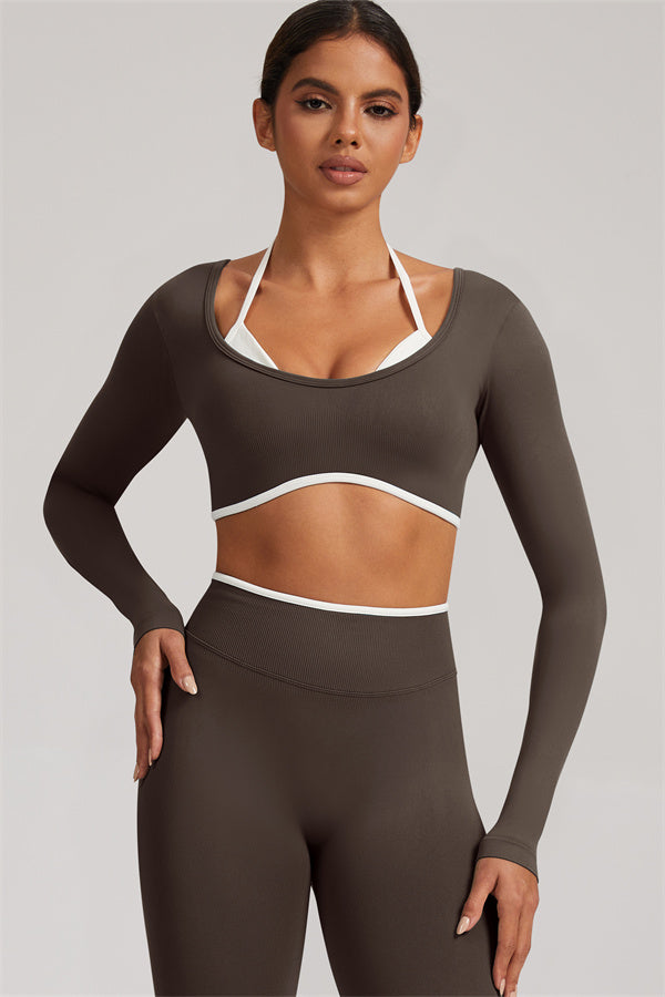 The Elevate Long Sleeve Crop top Leggings 2-Piece Set