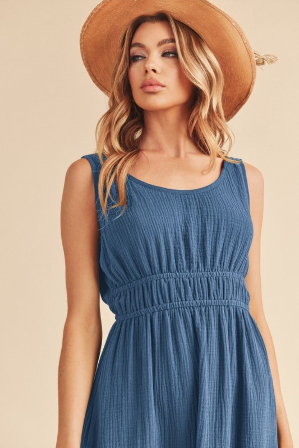 New Summer Side Slit Round Neck Sleeveless Tank Dress For Women  Casual, Comfortable & Effortlessly Stylish for Warm Weather