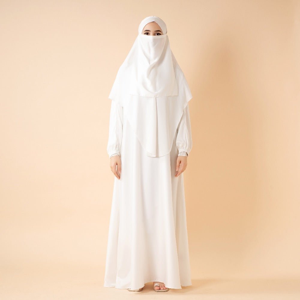 Abaya With Niqab and Khimar | Satin Niqab Khimar and Abaya (MK024)