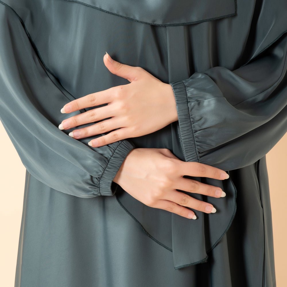 Abaya With Niqab and Khimar | Satin Niqab Khimar and Abaya (MK024)