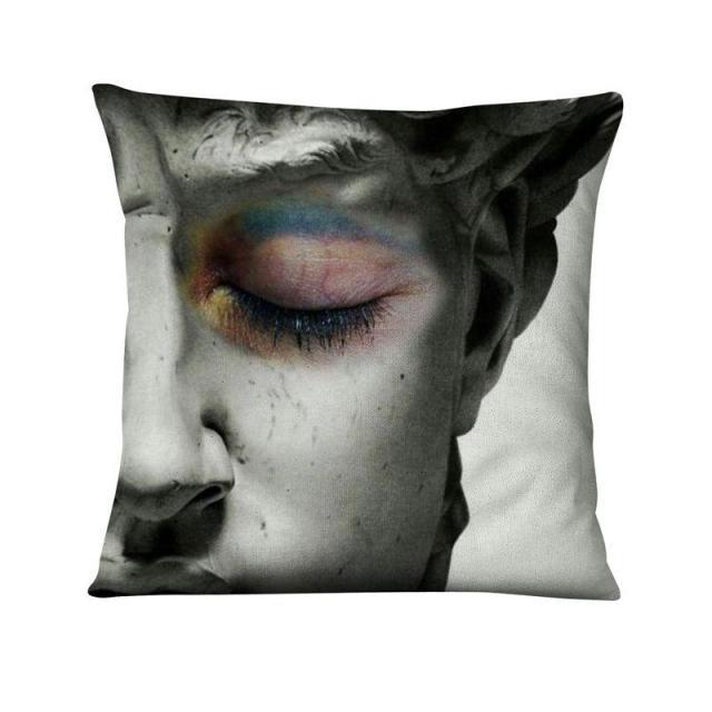 Abstract Artistic Figures Poster Printed Pillowcase Vintage England Style Art Posters Style Pillow Covers Decorative Cushion Cover Cushion Decorative Pillows