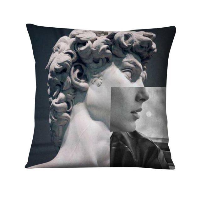 Abstract Artistic Figures Poster Printed Pillowcase Vintage England Style Art Posters Style Pillow Covers Decorative Cushion Cover Cushion Decorative Pillows