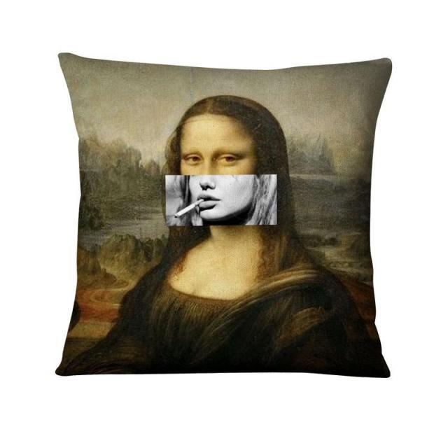 Abstract Artistic Figures Poster Printed Pillowcase Vintage England Style Art Posters Style Pillow Covers Decorative Cushion Cover Cushion Decorative Pillows