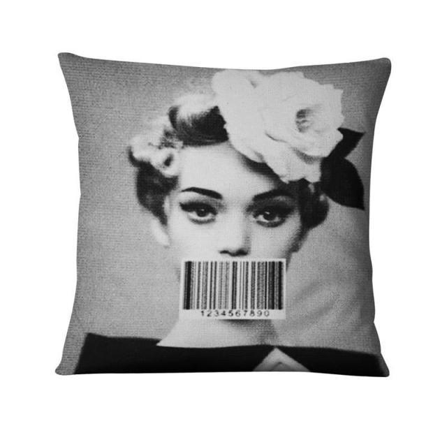 Abstract Artistic Figures Poster Printed Pillowcase Vintage England Style Art Posters Style Pillow Covers Decorative Cushion Cover Cushion Decorative Pillows