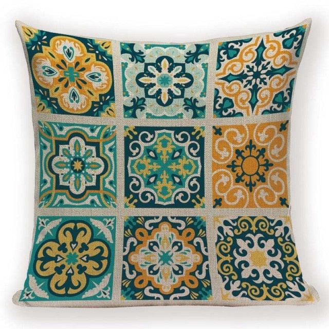 Abstract Geometric Pillow Cover Vintage Style Cushion Cover Home Decoration Linen Cotton Pillow Case For Bed Sofa Couch Bed Chair Decorative Throw Pillow Covers for Bed Pillowcases Fall Throw Pillows for Couch 45X45cm