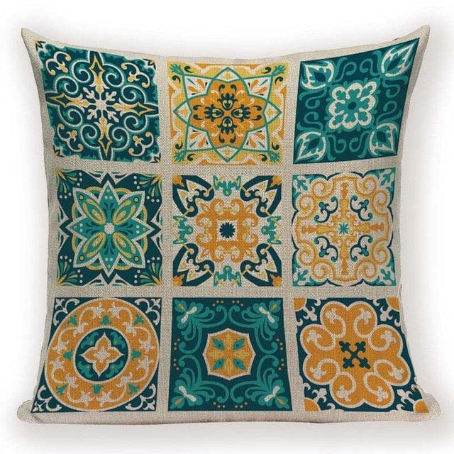 Abstract Geometric Pillow Cover Vintage Style Cushion Cover Home Decoration Linen Cotton Pillow Case For Bed Sofa Couch Bed Chair Decorative Throw Pillow Covers for Bed Pillowcases Fall Throw Pillows for Couch 45X45cm