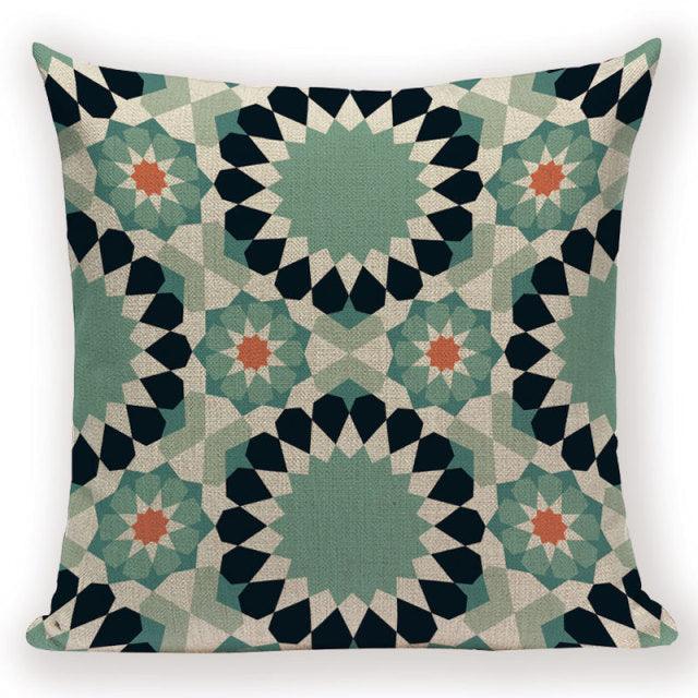 Abstract Geometric Pillow Cover Vintage Style Cushion Cover Home Decoration Linen Cotton Pillow Case For Bed Sofa Couch Bed Chair Decorative Throw Pillow Covers for Bed Pillowcases Fall Throw Pillows for Couch 45X45cm