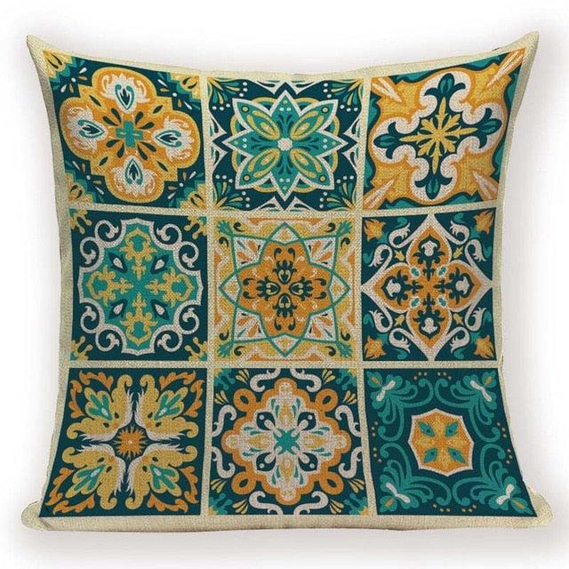 Abstract Geometric Pillow Cover Vintage Style Cushion Cover Home Decoration Linen Cotton Pillow Case For Bed Sofa Couch Bed Chair Decorative Throw Pillow Covers for Bed Pillowcases Fall Throw Pillows for Couch 45X45cm