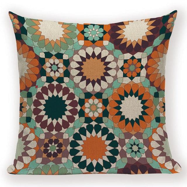 Abstract Geometric Pillow Cover Vintage Style Cushion Cover Home Decoration Linen Cotton Pillow Case For Bed Sofa Couch Bed Chair Decorative Throw Pillow Covers for Bed Pillowcases Fall Throw Pillows for Couch 45X45cm