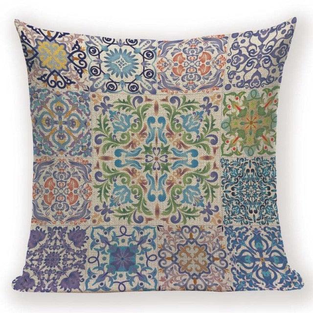 Abstract Geometric Pillow Cover Vintage Style Cushion Cover Home Decoration Linen Cotton Pillow Case For Bed Sofa Couch Bed Chair Decorative Throw Pillow Covers for Bed Pillowcases Fall Throw Pillows for Couch 45X45cm