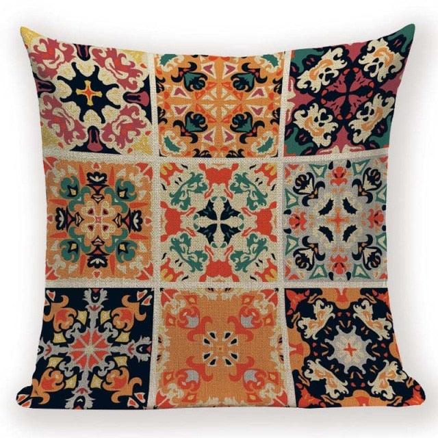 Abstract Geometric Pillow Cover Vintage Style Cushion Cover Home Decoration Linen Cotton Pillow Case For Bed Sofa Couch Bed Chair Decorative Throw Pillow Covers for Bed Pillowcases Fall Throw Pillows for Couch 45X45cm