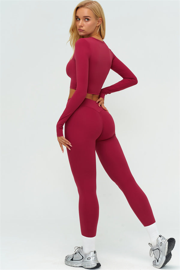 The Lushness Long Sleeve Crop top Leggings 2-Piece Set