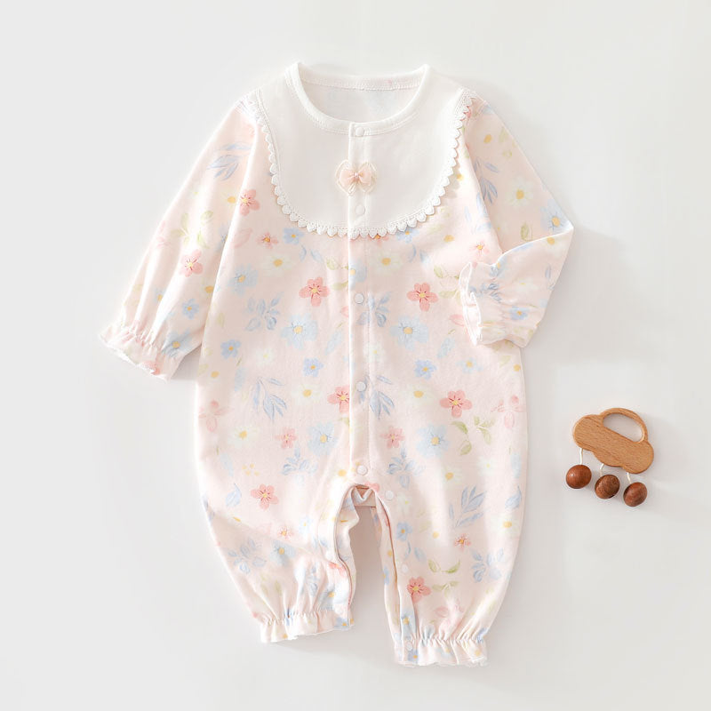 Class A Pure Cotton Baby Romper Spring Autumn Boneless Long-Sleeve Crawling Suit Baby Onesie