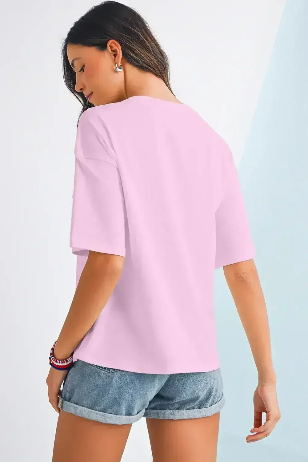 White Flag Bow Graphic Crewneck Tee