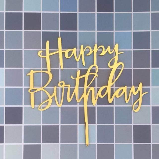 Acrylic One Cake Topper Top Cake One Cake Topper Birthday Cake Topper Double Sided For Anniversaries And Parties  Birthday Party Cupcake Toppers Flags Wedding Baby Shower Supplies Lovely Baking Dessert Decorations