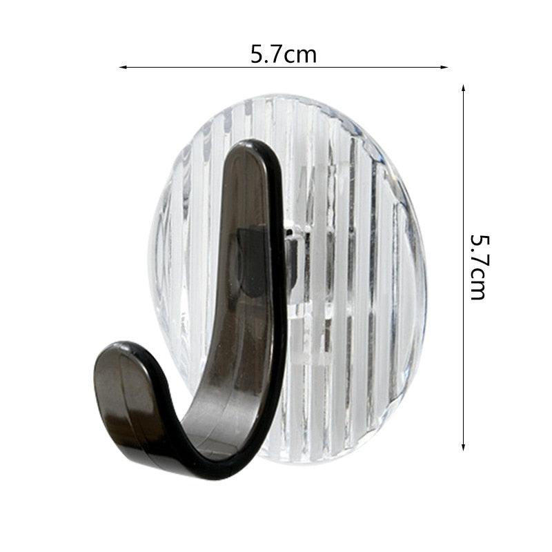 Acrylic Self Adhesive Hooks Wall Hook Home Décor Bathroom Towel Hooks Rack Hanging Coat Hanger Door Back Keys Hanger Bag Holder Wall Hanger Storage Organizer for Living Room Bedroom Wall Door
