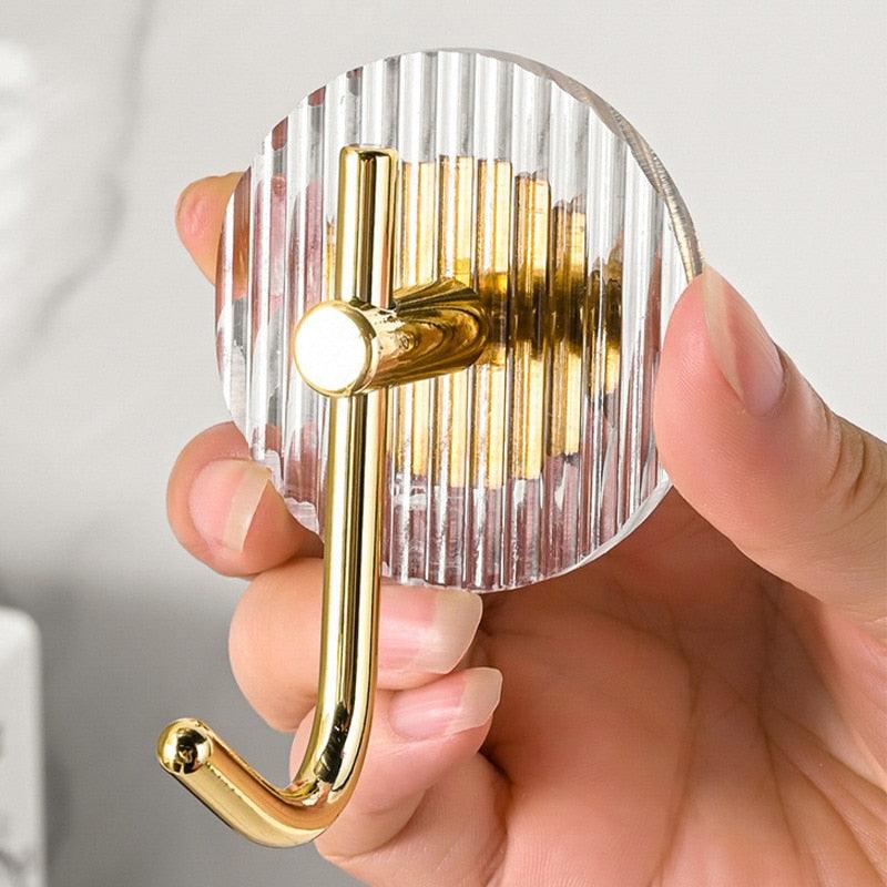 Acrylic Self Adhesive Hooks Wall Hook Home Décor Bathroom Towel Hooks Rack Hanging Coat Hanger Door Back Keys Hanger Bag Holder Wall Hanger Storage Organizer for Living Room Bedroom Wall Door