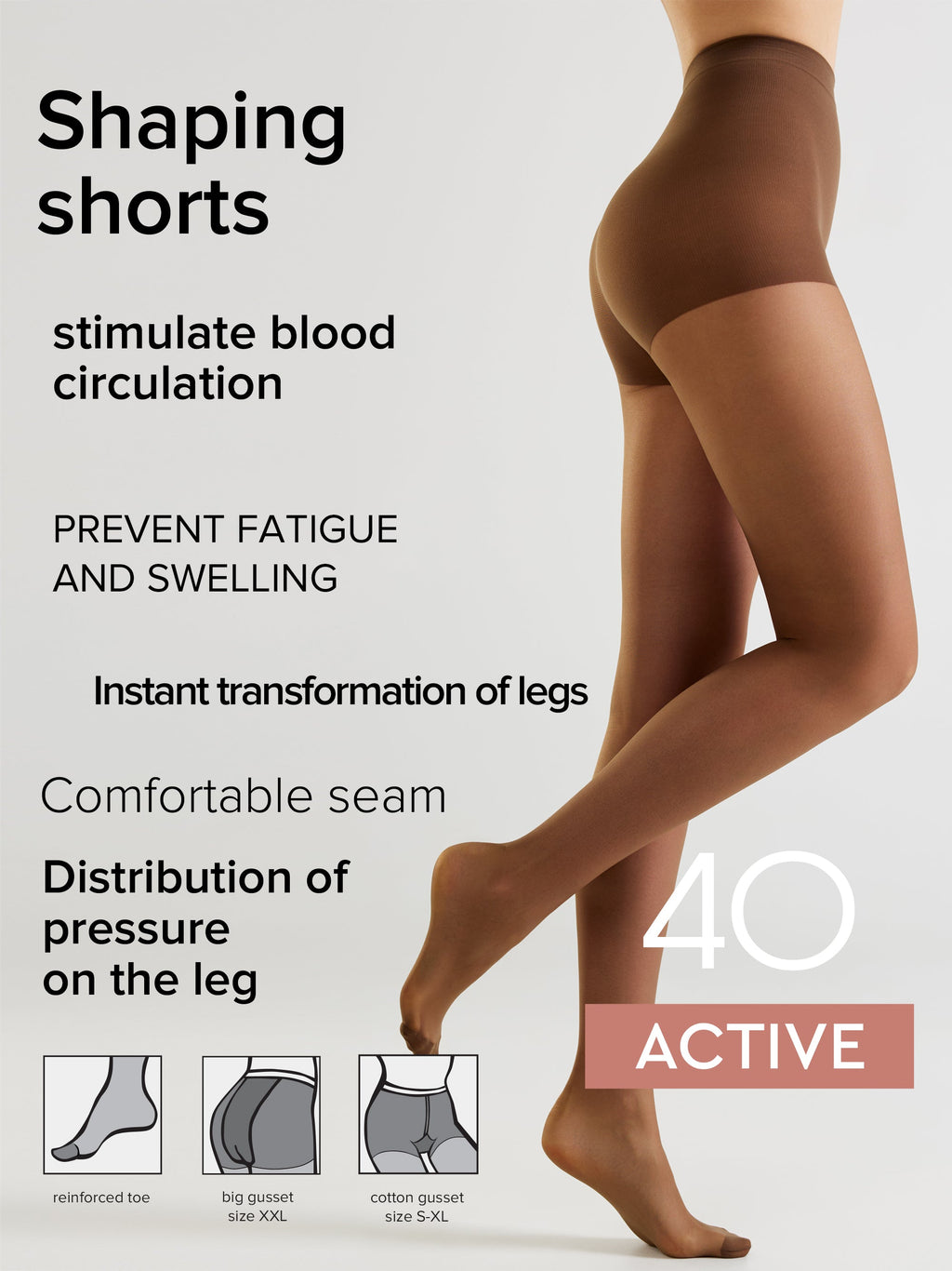 Tights Conte Active 40 Den - Support & Compression