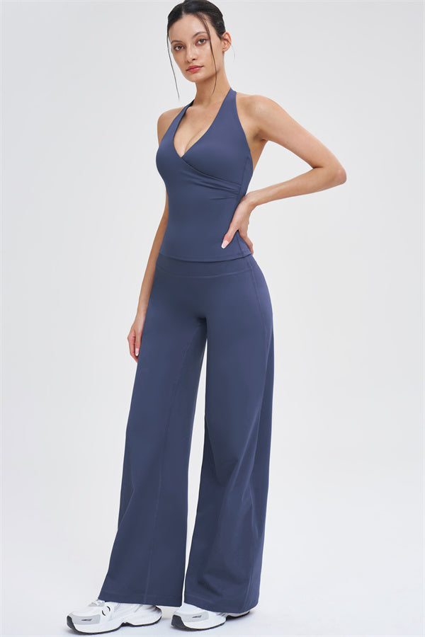 The Stride Crop Top Straight Leg Pants 2-Piece Set