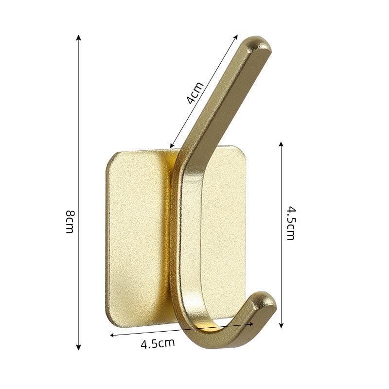 Adhesive Wall Hooks Mounted Door Key Cloth Coat Bathroom Robe Hanger Kitchen Hardware Rack Shelf Bag Hook Organizer For Hanging  Bathroom Toilet Sticky Hook