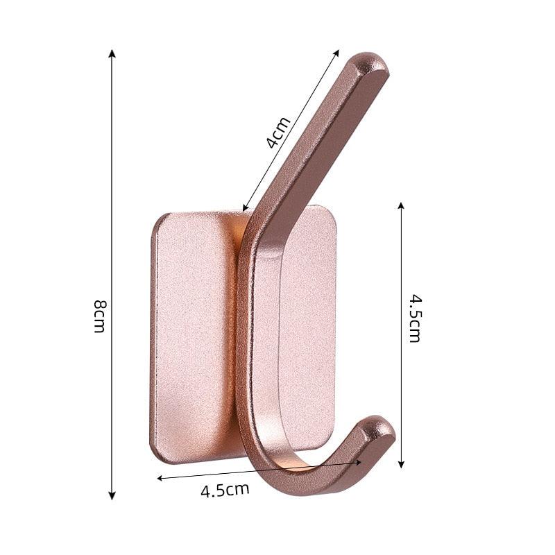 Adhesive Wall Hooks Mounted Door Key Cloth Coat Bathroom Robe Hanger Kitchen Hardware Rack Shelf Bag Hook Organizer For Hanging  Bathroom Toilet Sticky Hook