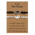Adjustable Couple Bracelet For Friendship Relationship Girlfriend Best Charm Bracelets Rope Cord Bracelet Set Bangle For Couple Matching Puzzle Pendant Bracelet