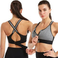Adjustable Woman Modern Sports Bra Sportswear Crop Top Belt Zipper Yoga Running Comfortable Bras Push Up Gym Equipment