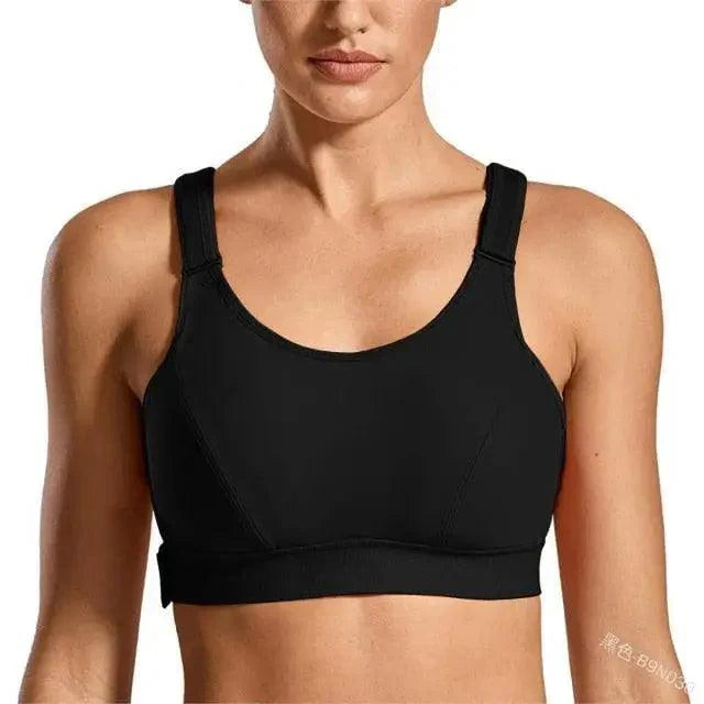 Adjustable Woman Modern Sports Bra Sportswear Crop Top Belt Zipper Yoga Running Comfortable Bras Push Up Gym Equipment