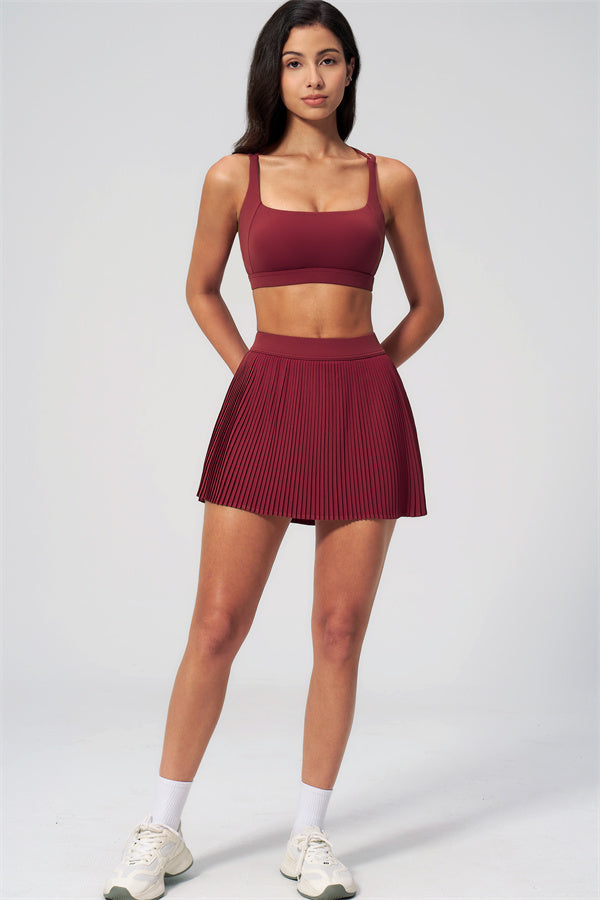 The Balance Sports Bra Tennis Skirt 2-Piece Set