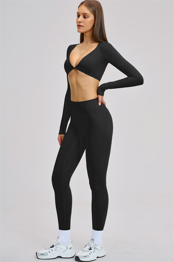 The Zestful Long Sleeve Crop Top