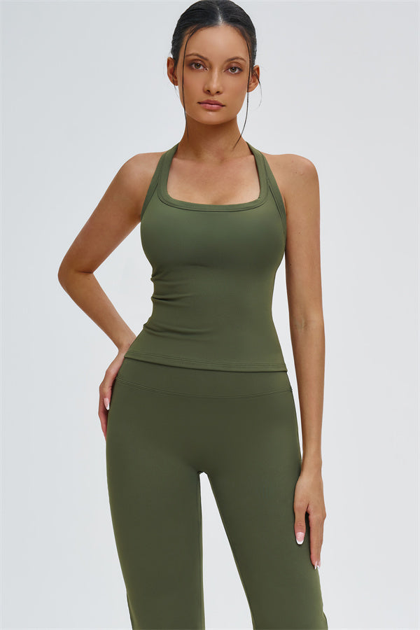 The Slate Y-Back Top