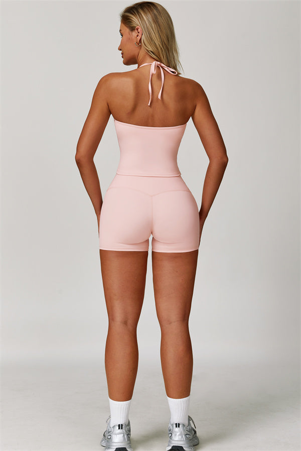 The Surge Halter Crop Top Shorts 2-Piece Set