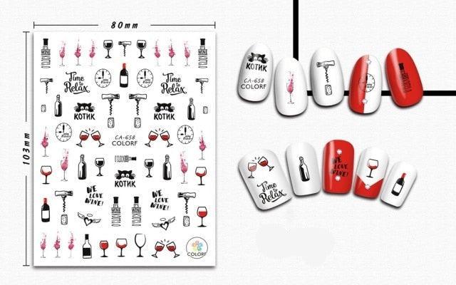 All 3D Laser Holographic Nail Stickers for nails Manicure Nail Art decals stickers Decor Foil Tips Nail Sticker Decals Metallic Curve Decorations Decal Self-Adhesive 3D Wave Design Decoration for Women Girls Tape Nail Art Stickers Decal Decoration