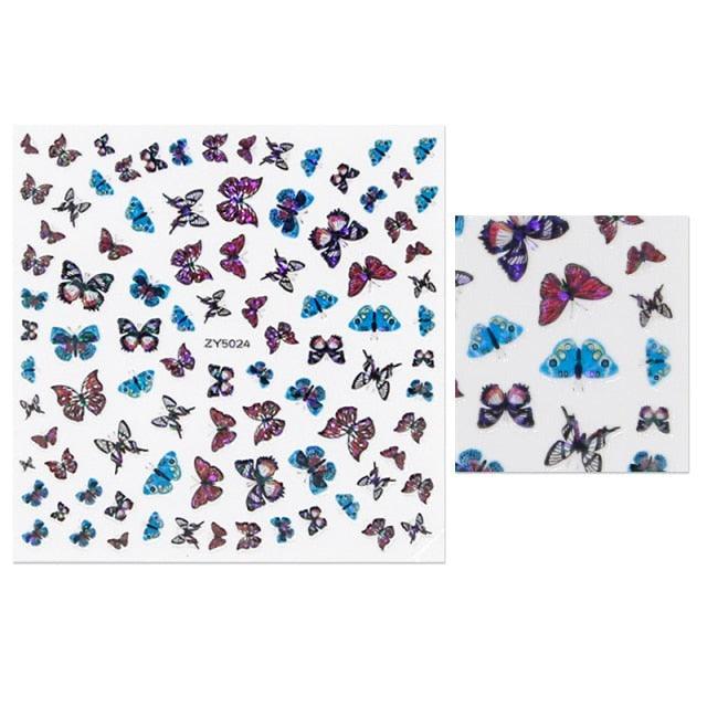 All 3D Laser Holographic Nail Stickers for nails Manicure Nail Art decals stickers Decor Foil Tips Nail Sticker Decals Metallic Curve Decorations Decal Self-Adhesive 3D Wave Design Decoration for Women Girls Tape Nail Art Stickers Decal Decoration