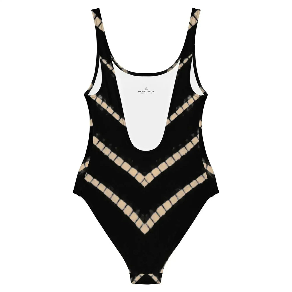 Lyra One Piece Swimsuit in Black Shibori