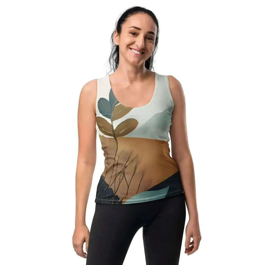 Womens Stretch Fit Tank Top - Boho Style Print 3