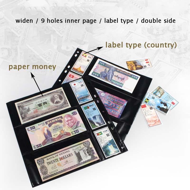 All Over The World Banknotes Collection Album Binder PCCB Paper Book Label-type Collection Loose-leaf World Countries Labels  House Decoration DIY Memorable Gifts For Loved Ones