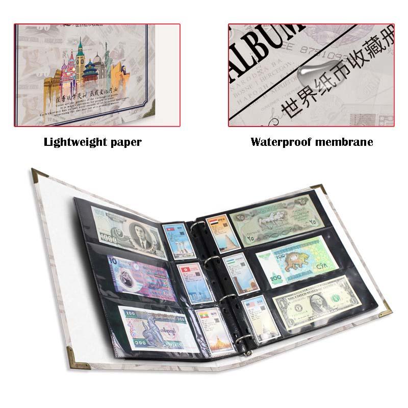 All Over The World Banknotes Collection Album Binder PCCB Paper Book Label-type Collection Loose-leaf World Countries Labels  House Decoration DIY Memorable Gifts For Loved Ones