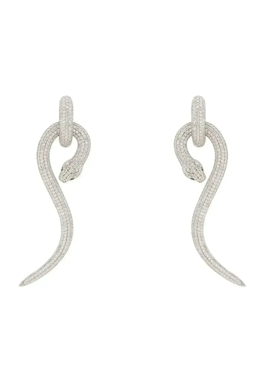 Anaconda Snake Drop Earrings | Sterling Silver Animal Jewelry -Femstylo