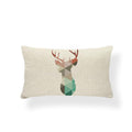 Animal Cushion Pillow Square Linen Printed Cute Elephant Throw Pillow Case Decorative Cushion Cover Pillowcase Plant Geometry Deer Flamingo Flower Pillows Home Decorative Pillowslip Covers 30X50