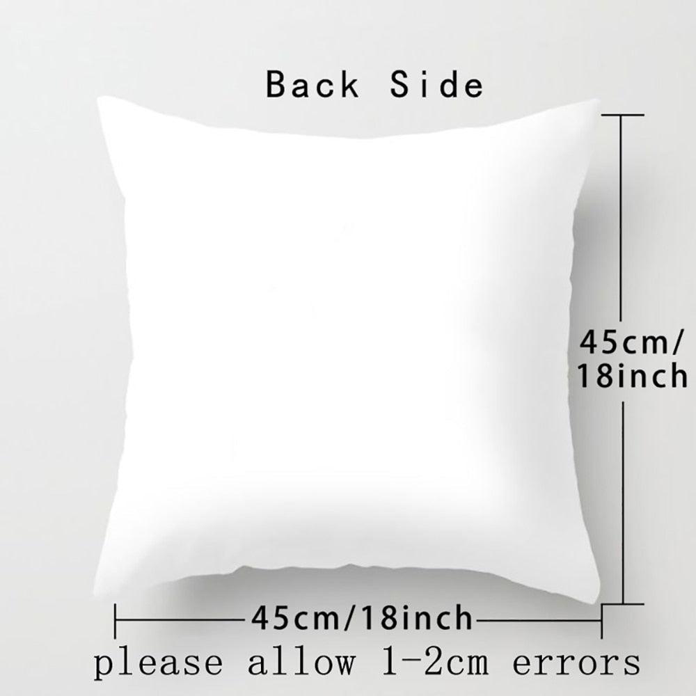 Animal Printed Pillow Cover Cartoon Giraffe Fox Bunny White Seat Polyester Decorative Cushion Cover Sofa Kids Room Alphabet Pillow Cover With Cute Animals Pillow Cases Outdoor Indoor Square Cushion Covers For Home Sofa Couch 45x45cm