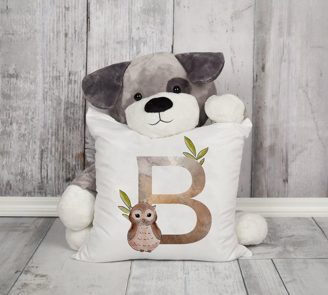 Animal Printed Pillow Cover Cartoon Giraffe Fox Bunny White Seat Polyester Decorative Cushion Cover Sofa Kids Room Alphabet Pillow Cover With Cute Animals Pillow Cases Outdoor Indoor Square Cushion Covers For Home Sofa Couch 45x45cm
